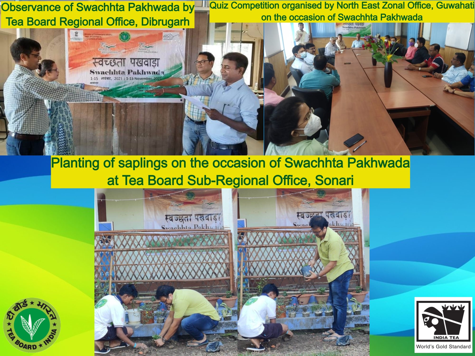 Observance of Swachhta Pakhwada by different Regional and Sub-Regional Offices of Tea Board, November 2021