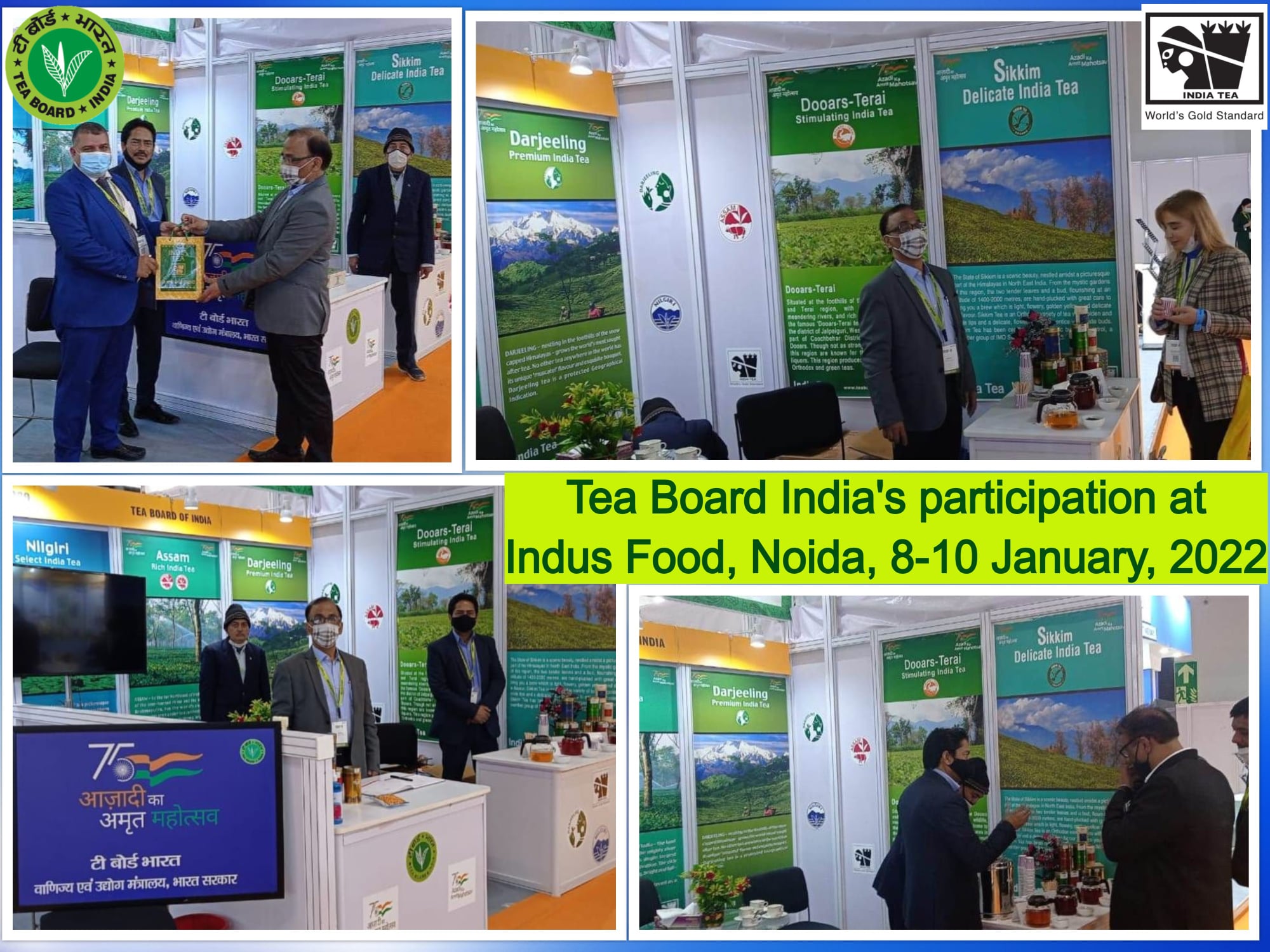 Tea Board India's participation at Indus Food, Noida, 8-10 January 2022