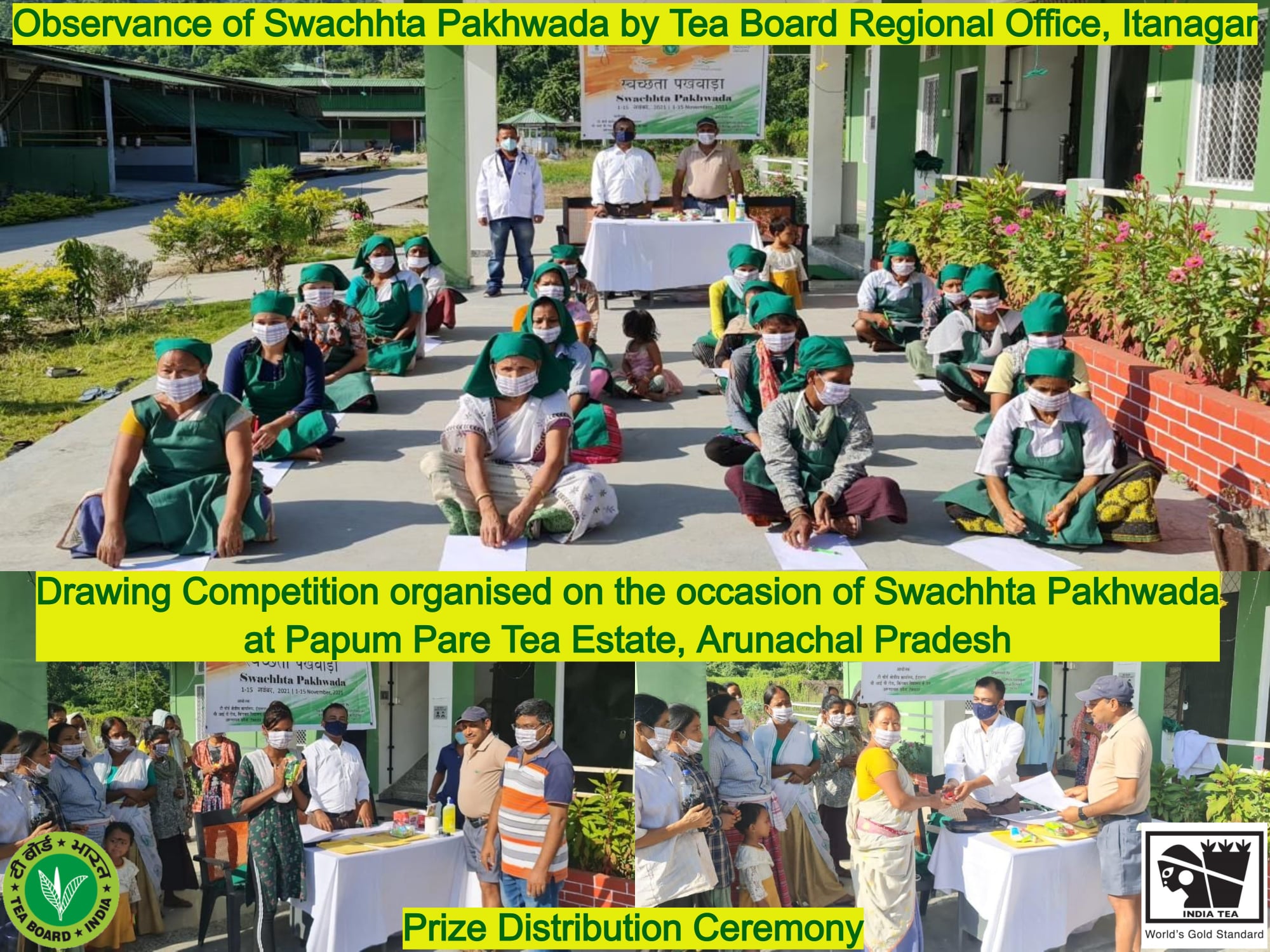 Observance of Swachhta Pakhwada by Tea Board Regional Office, Itanagar, November 2021